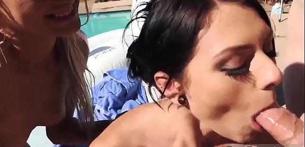  Seduced by big tit companion Summer Pool Party